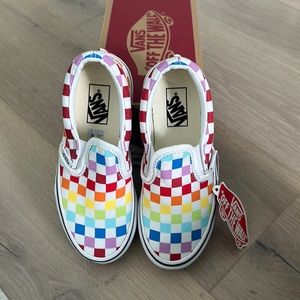 Kids rainbow vans NWT